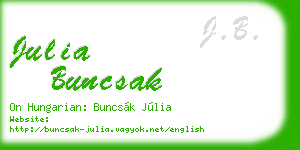 julia buncsak business card
